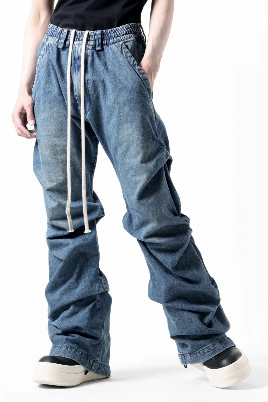 A.F ARTEFACT TUCK SLIM BAGGY PANTS / FADED DENIM (BLUE) - Image 5