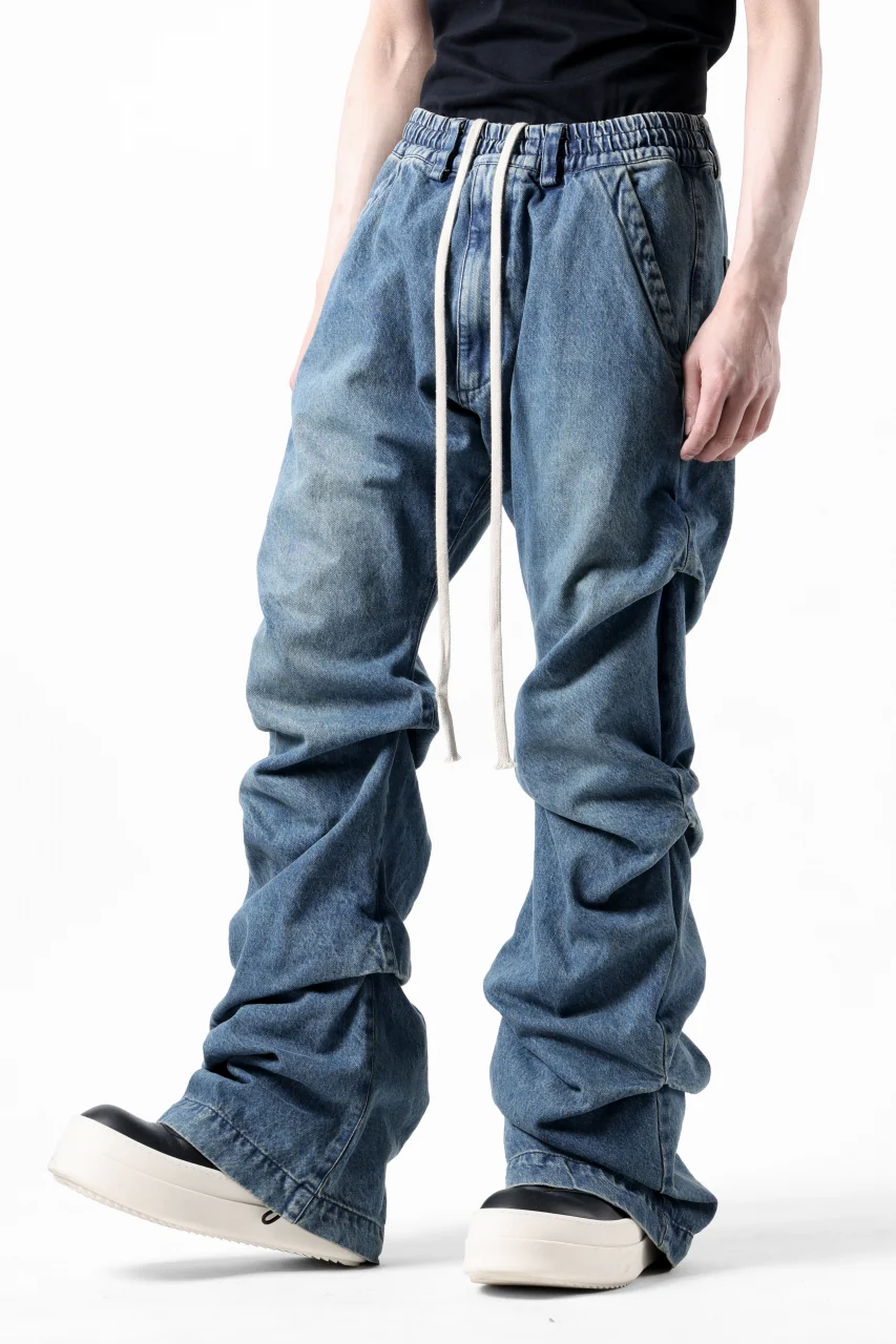 A.F ARTEFACT TUCK SLIM BAGGY PANTS / FADED DENIM (BLUE) - Image 6