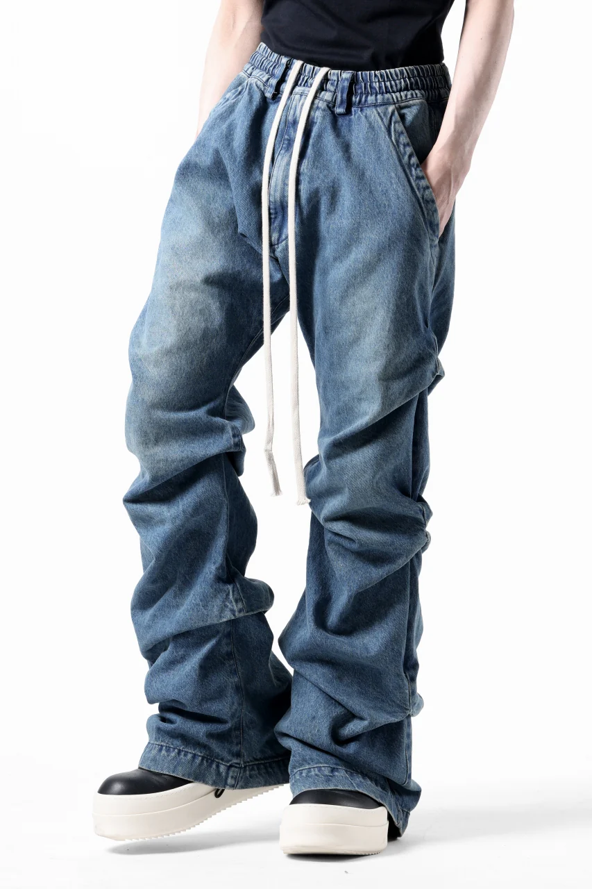 A.F ARTEFACT TUCK SLIM BAGGY PANTS / FADED DENIM (BLUE) - Image 7