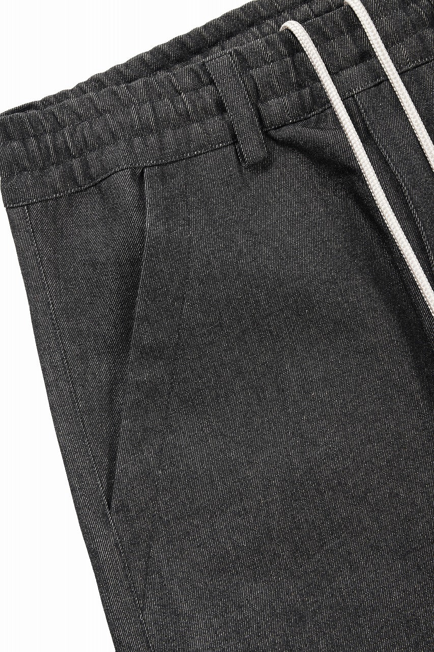 A.F ARTEFACT TUCK SLIM BAGGY PANTS / RAW DENIM (BLACK) - Image 4