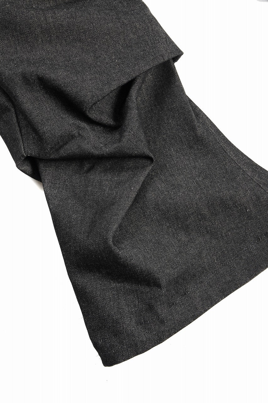 A.F ARTEFACT TUCK SLIM BAGGY PANTS / RAW DENIM (BLACK) - Image 7