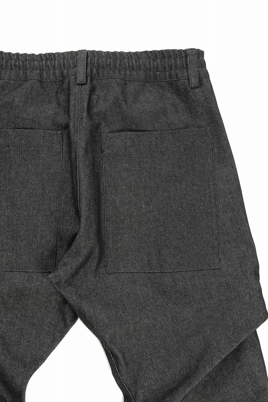 A.F ARTEFACT TUCK SLIM BAGGY PANTS / RAW DENIM (BLACK) - Image 8