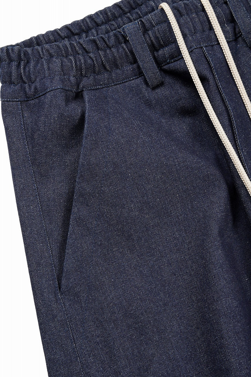 A.F ARTEFACT TUCK SLIM BAGGY PANTS / RAW DENIM (NAVY) - Image 5