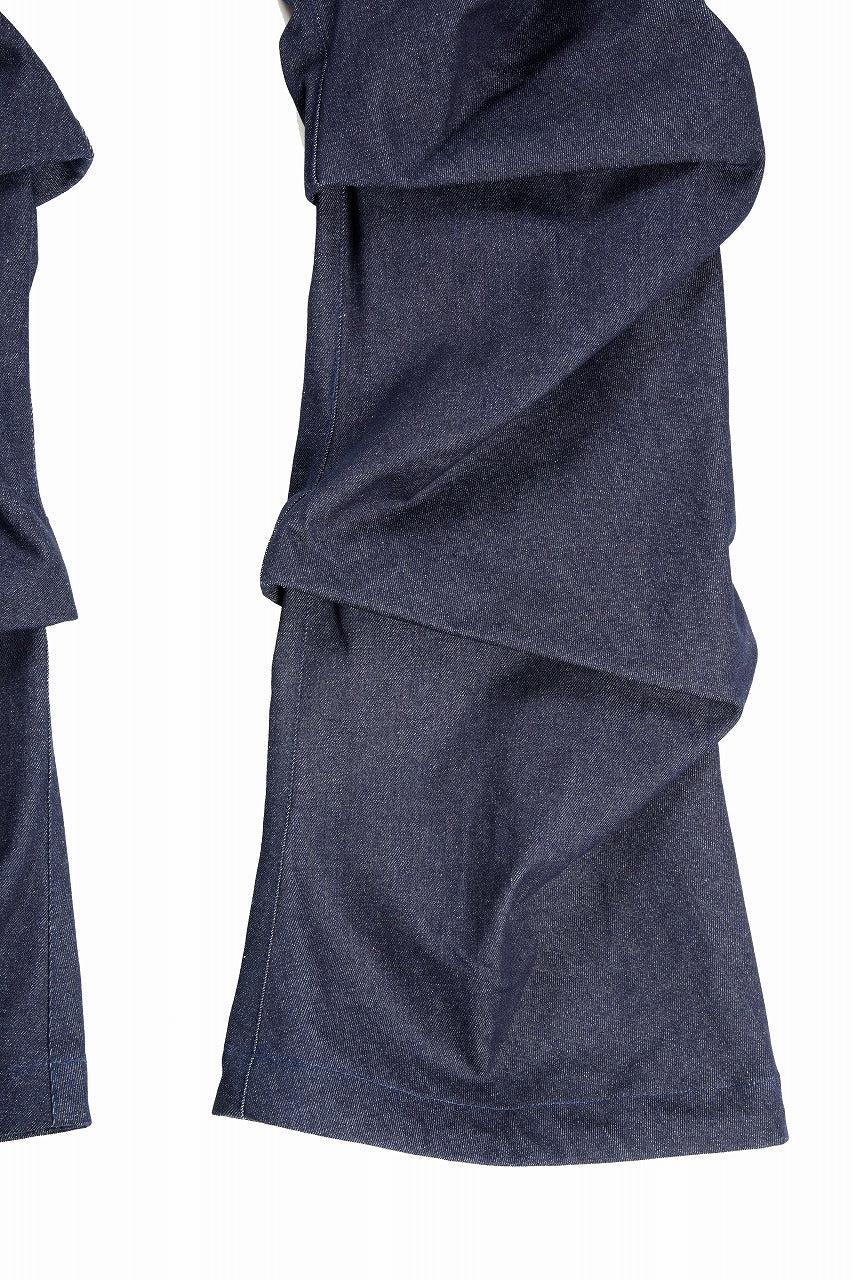 A.F ARTEFACT TUCK SLIM BAGGY PANTS / RAW DENIM (NAVY) - Image 9