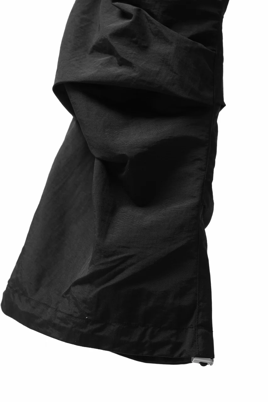 A.F ARTEFACT TUCK VOLUME BAGGY PANTS / CONY GRUNZE (BLACK) - Image 15