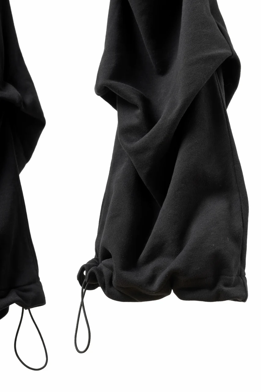 A.F ARTEFACT TUCK VOLUME BAGGY PANTS / COTTON-TERRY (BLACK) - Image 12
