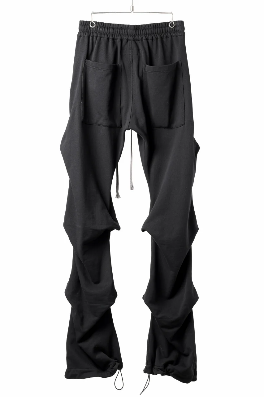 A.F ARTEFACT TUCK VOLUME BAGGY PANTS / COTTON-TERRY (BLACK) - Image 3