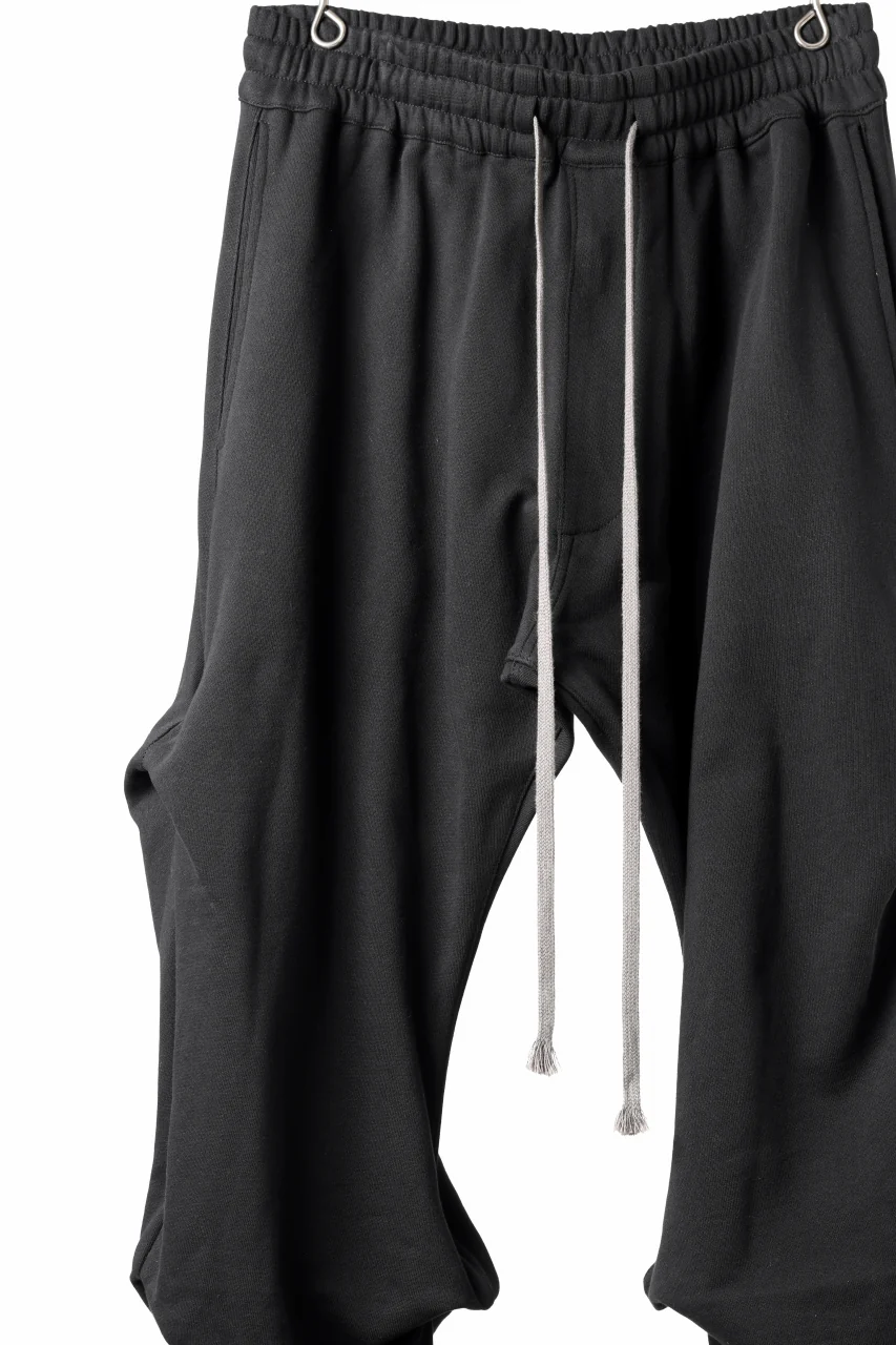 A.F ARTEFACT TUCK VOLUME BAGGY PANTS / COTTON-TERRY (BLACK) - Image 7