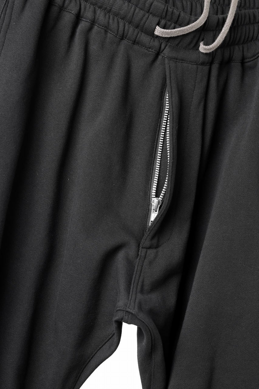 A.F ARTEFACT TUCK VOLUME BAGGY PANTS / COTTON-TERRY (BLACK) - Image 8