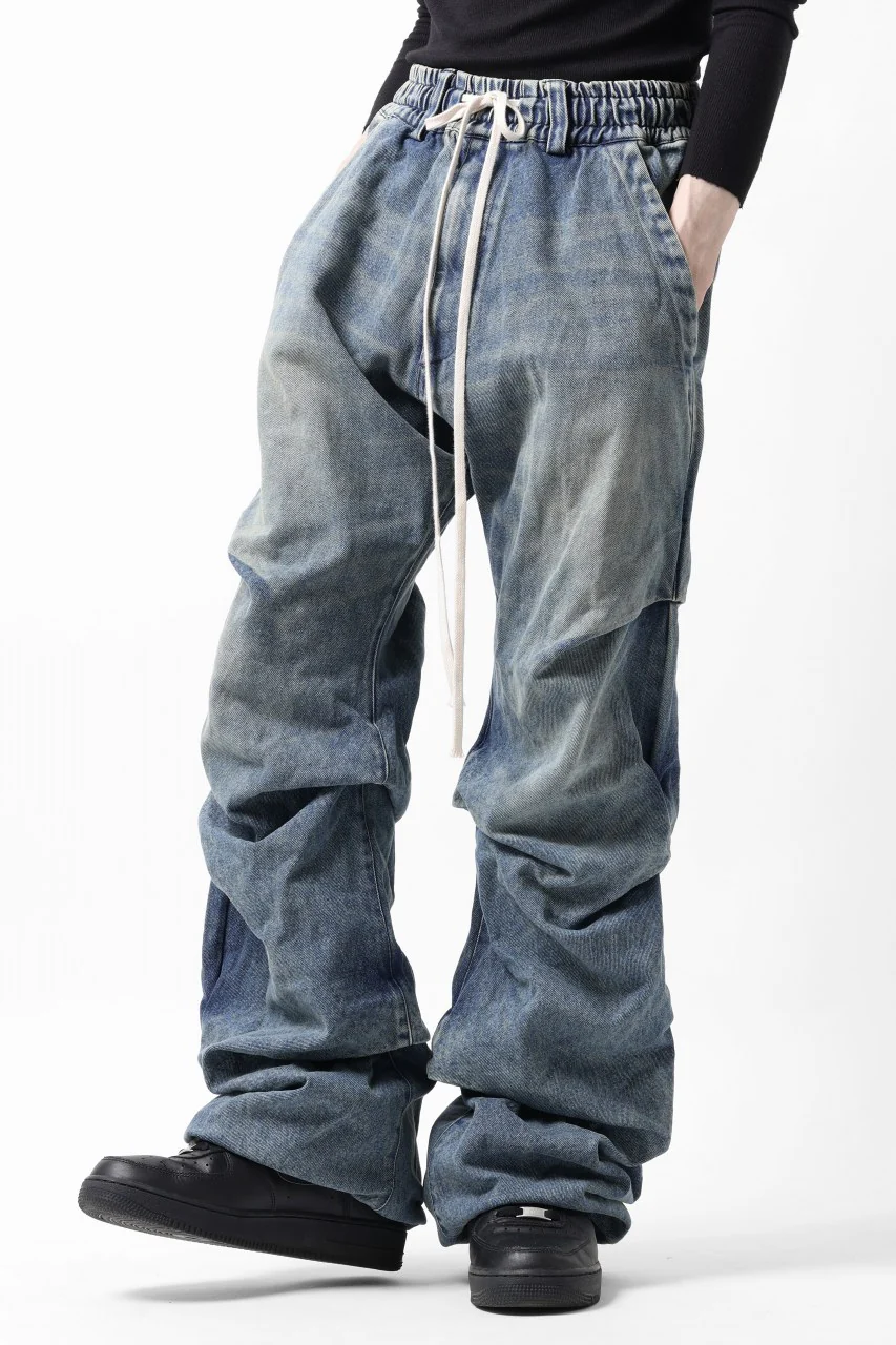 A.F ARTEFACT TUCK VOLUME BAGGY PANTS / FADED DENIM (INDIGO BLUE) - Image 10