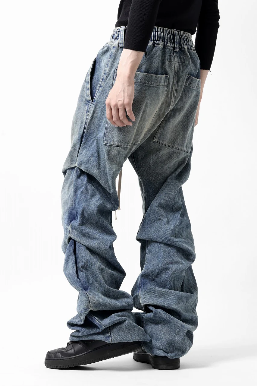 A.F ARTEFACT TUCK VOLUME BAGGY PANTS / FADED DENIM (INDIGO BLUE) - Image 11