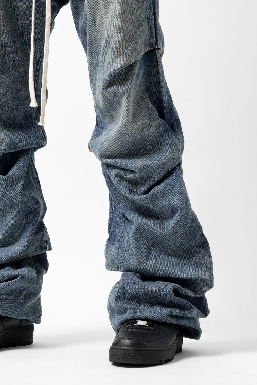 A.F ARTEFACT TUCK VOLUME BAGGY PANTS / FADED DENIM (INDIGO BLUE) - Image 15