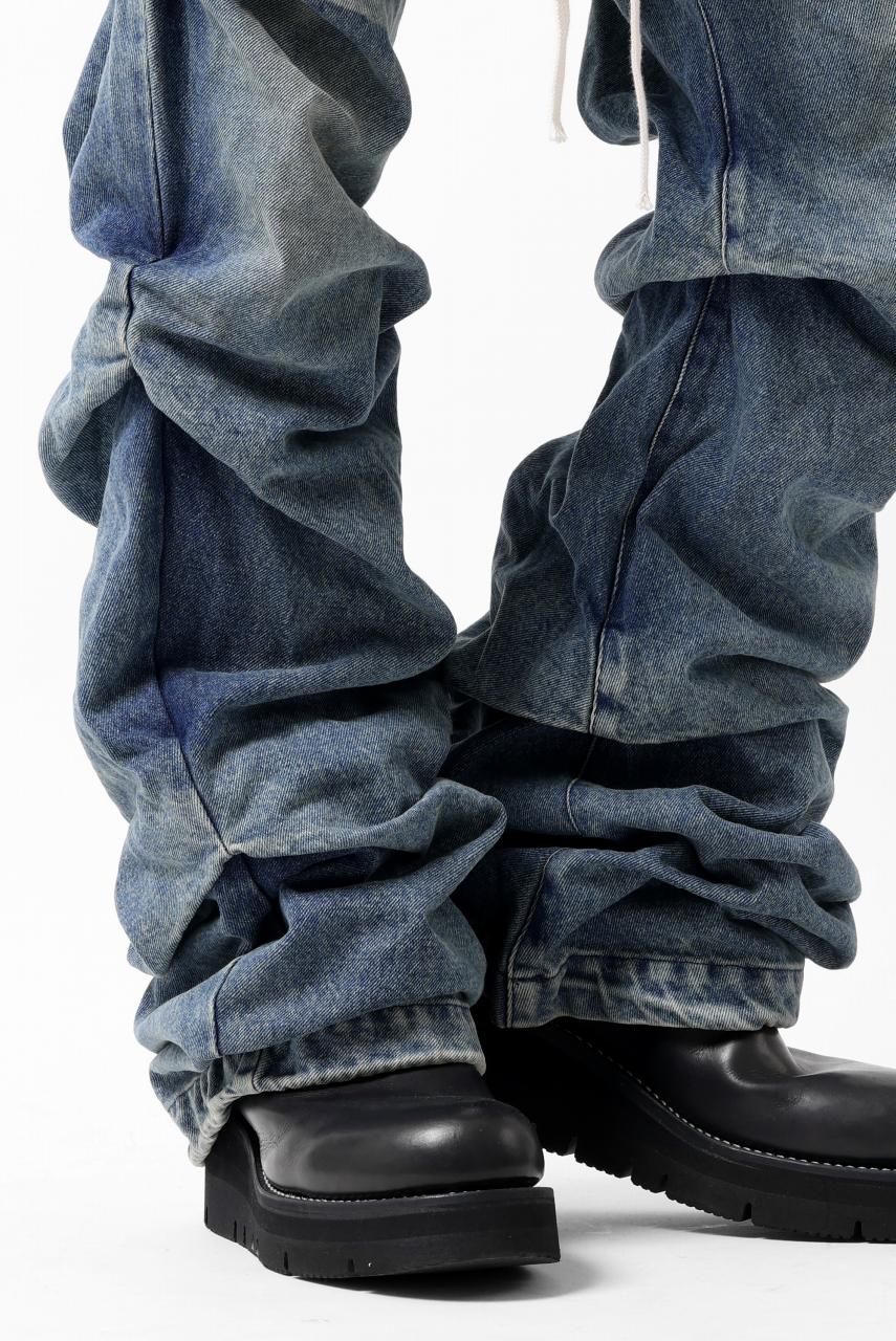 A.F ARTEFACT TUCK VOLUME BAGGY PANTS / FADED DENIM (INDIGO BLUE) - Image 17
