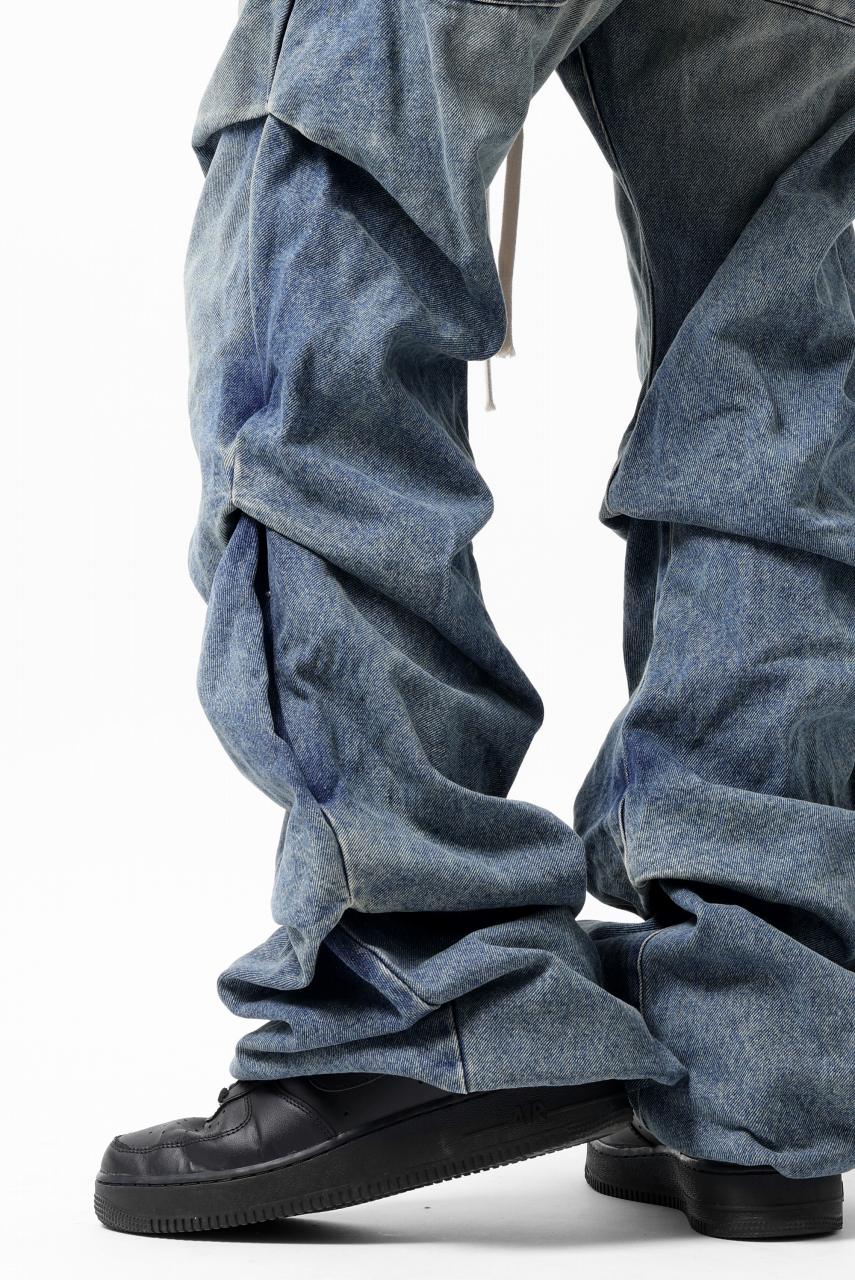 A.F ARTEFACT TUCK VOLUME BAGGY PANTS / FADED DENIM (INDIGO BLUE) - Image 18
