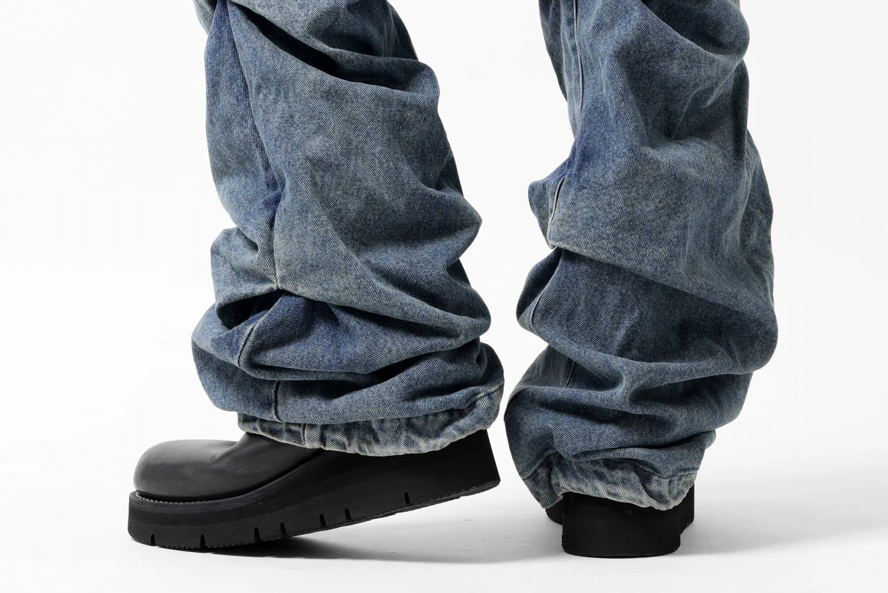A.F ARTEFACT TUCK VOLUME BAGGY PANTS / FADED DENIM (INDIGO BLUE) - Image 20