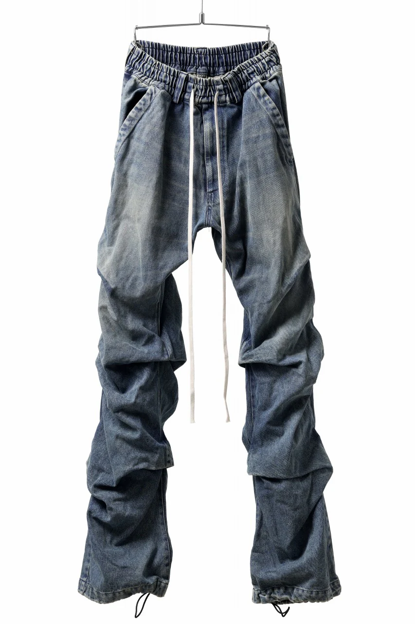 A.F ARTEFACT TUCK VOLUME BAGGY PANTS / FADED DENIM (INDIGO BLUE) - Image 5