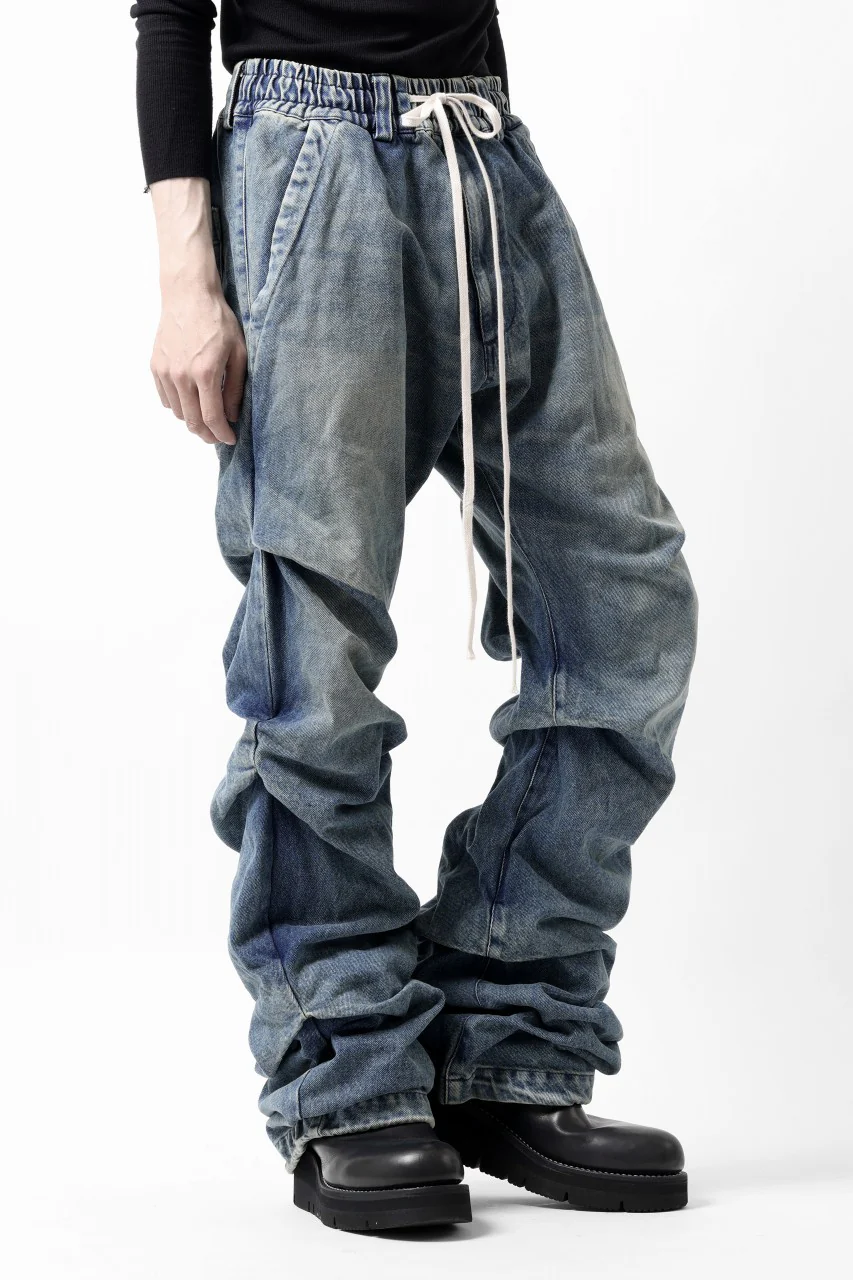 A.F ARTEFACT TUCK VOLUME BAGGY PANTS / FADED DENIM (INDIGO BLUE) - Image 9