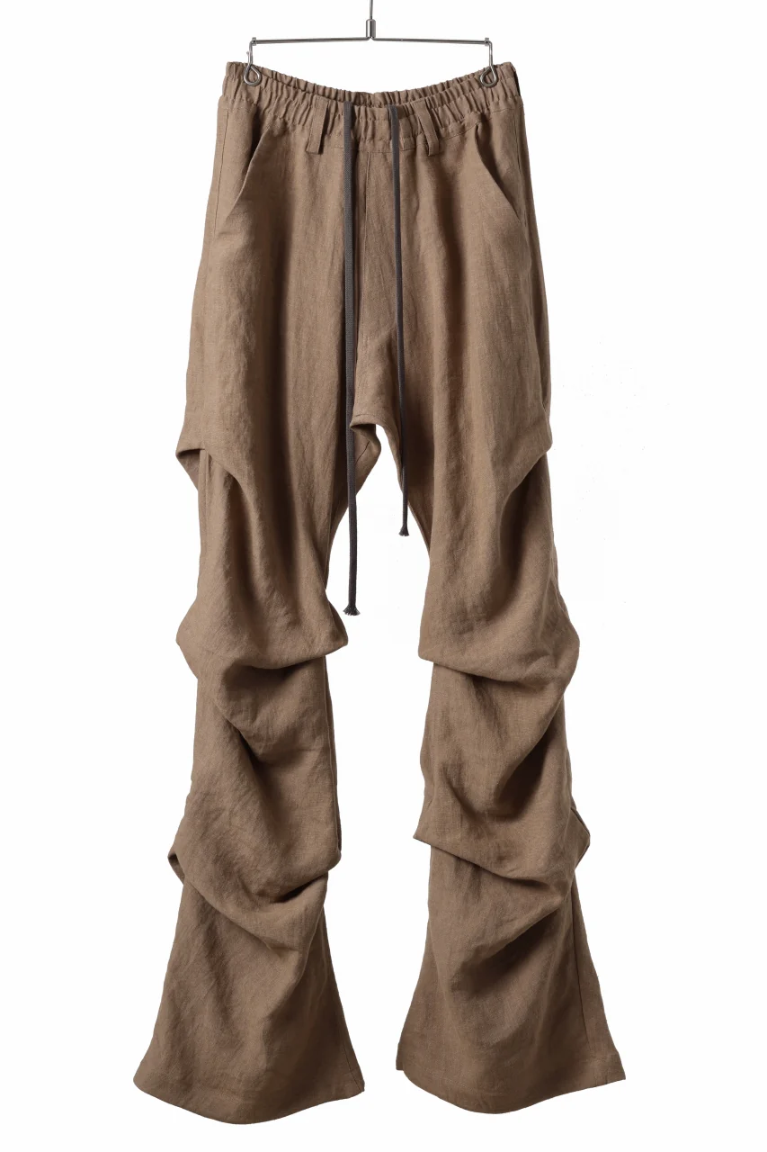 A.F ARTEFACT TUCK VOLUME BAGGY PANTS / ORGANIC LINEN (BEIGE)