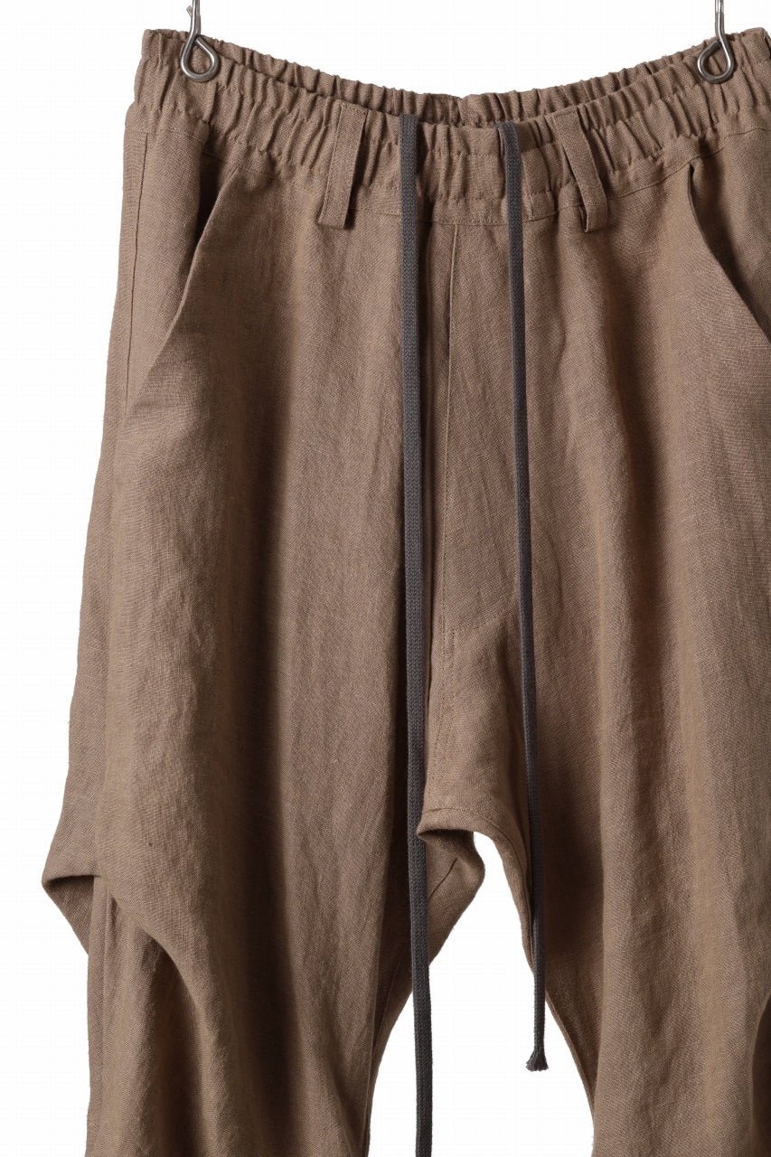 A.F ARTEFACT TUCK VOLUME BAGGY PANTS / ORGANIC LINEN (BEIGE) - Image 10