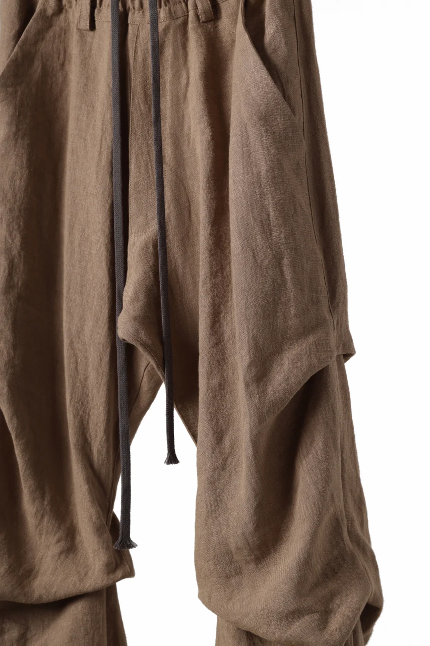 A.F ARTEFACT TUCK VOLUME BAGGY PANTS / ORGANIC LINEN (BEIGE) - Image 6