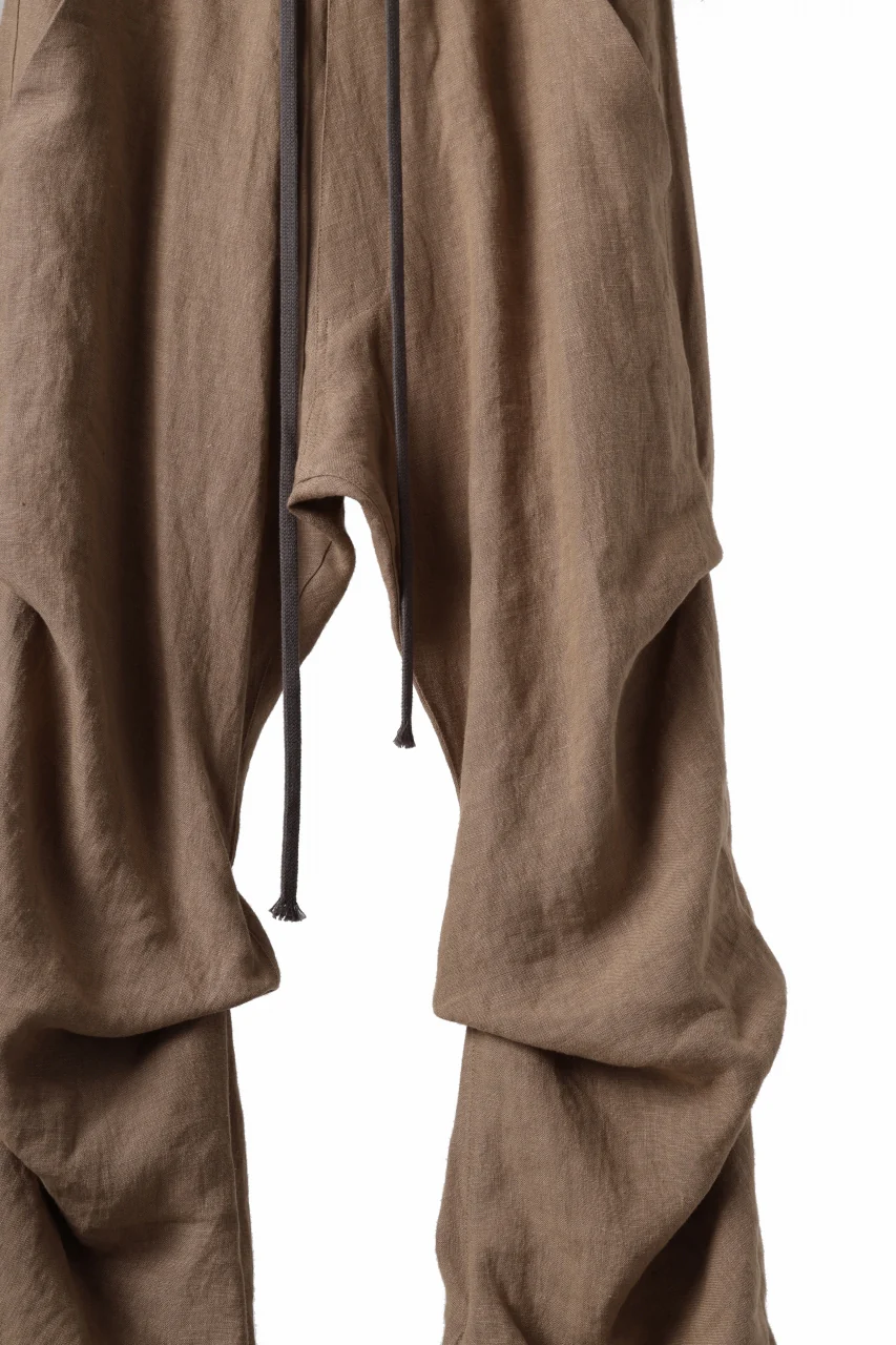 A.F ARTEFACT TUCK VOLUME BAGGY PANTS / ORGANIC LINEN (BEIGE) - Image 7