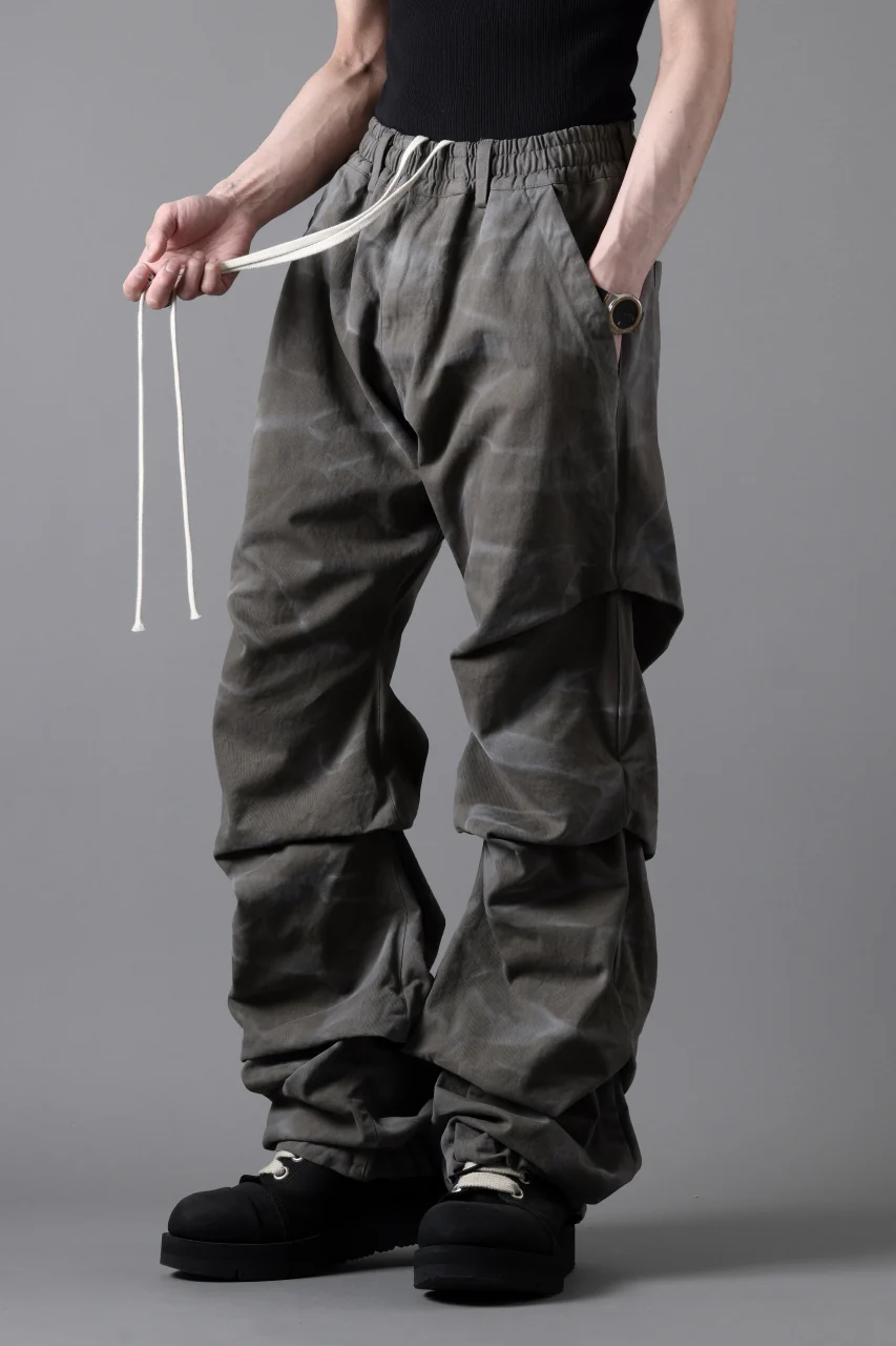 A.F ARTEFACT TUCK VOLUME BAGGY PANTS / VINTAGE DYED (KHAKI) - Image 4