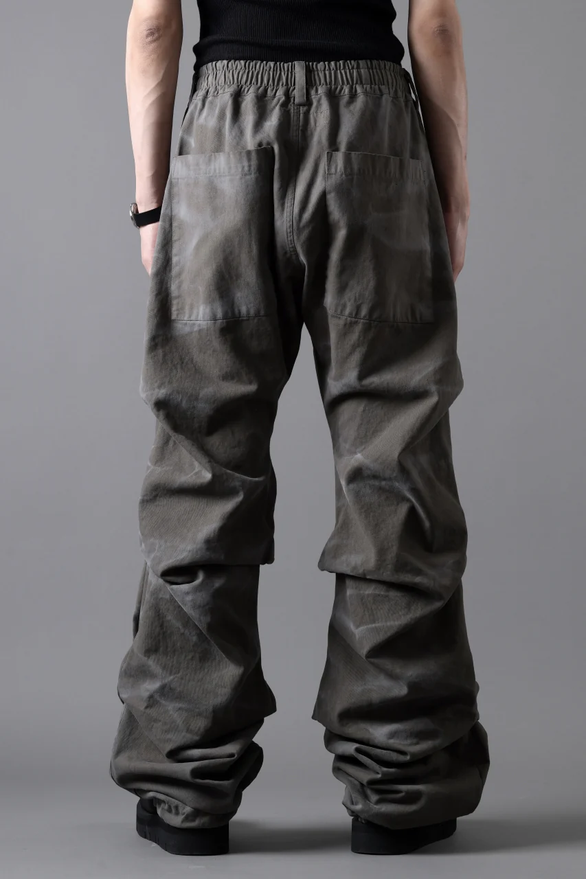 A.F ARTEFACT TUCK VOLUME BAGGY PANTS / VINTAGE DYED (KHAKI) - Image 5