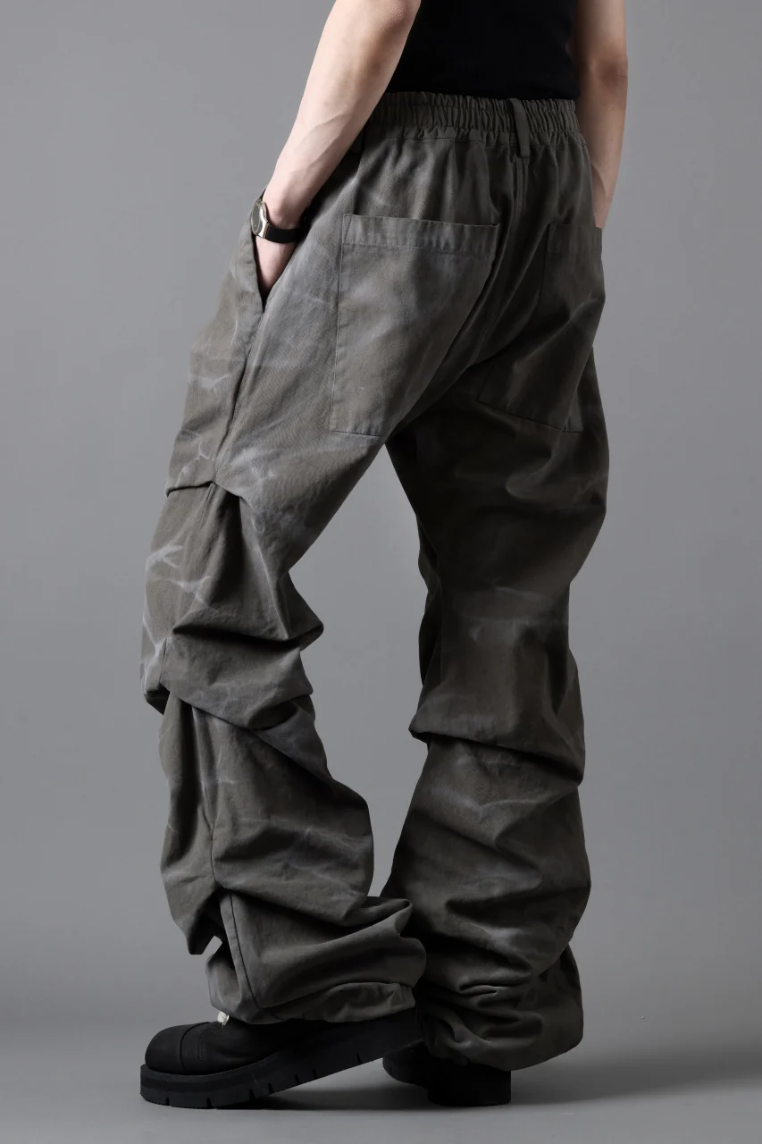 A.F ARTEFACT TUCK VOLUME BAGGY PANTS / VINTAGE DYED (KHAKI) - Image 6