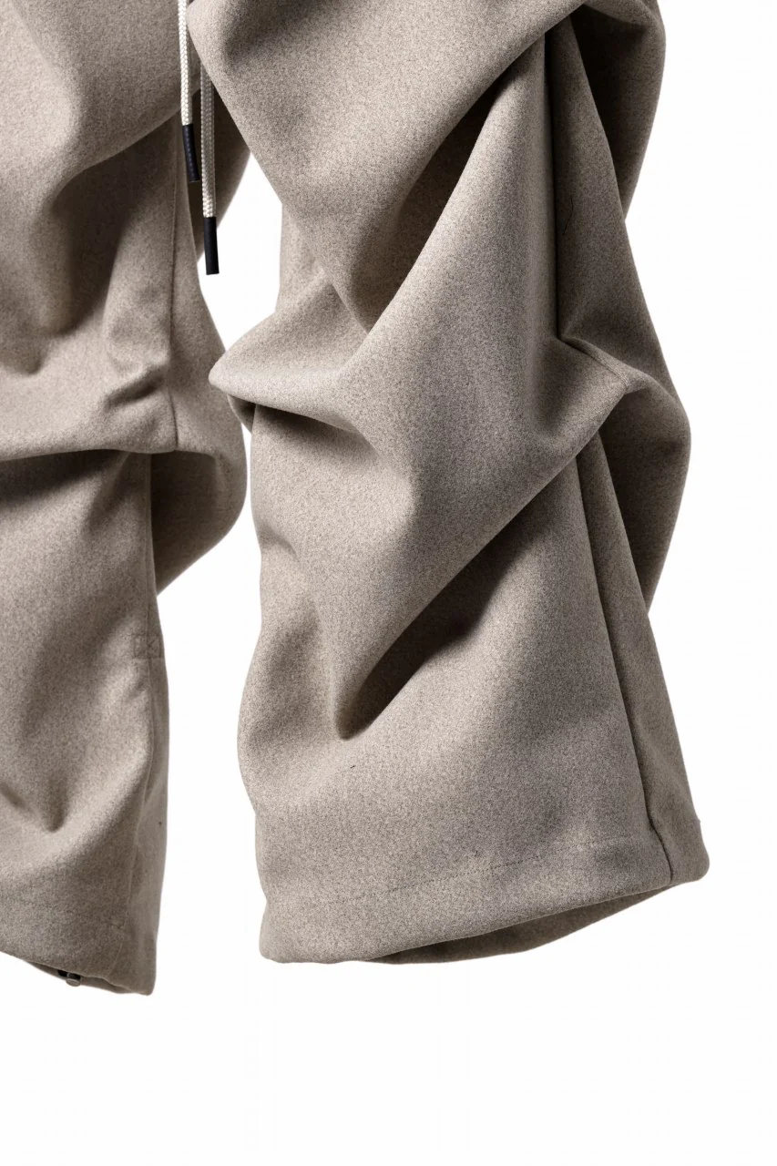 A.F ARTEFACT EXTREME WIDE BAGGY PANTS / KNIT JERSEY (BEIGE) - Image 12