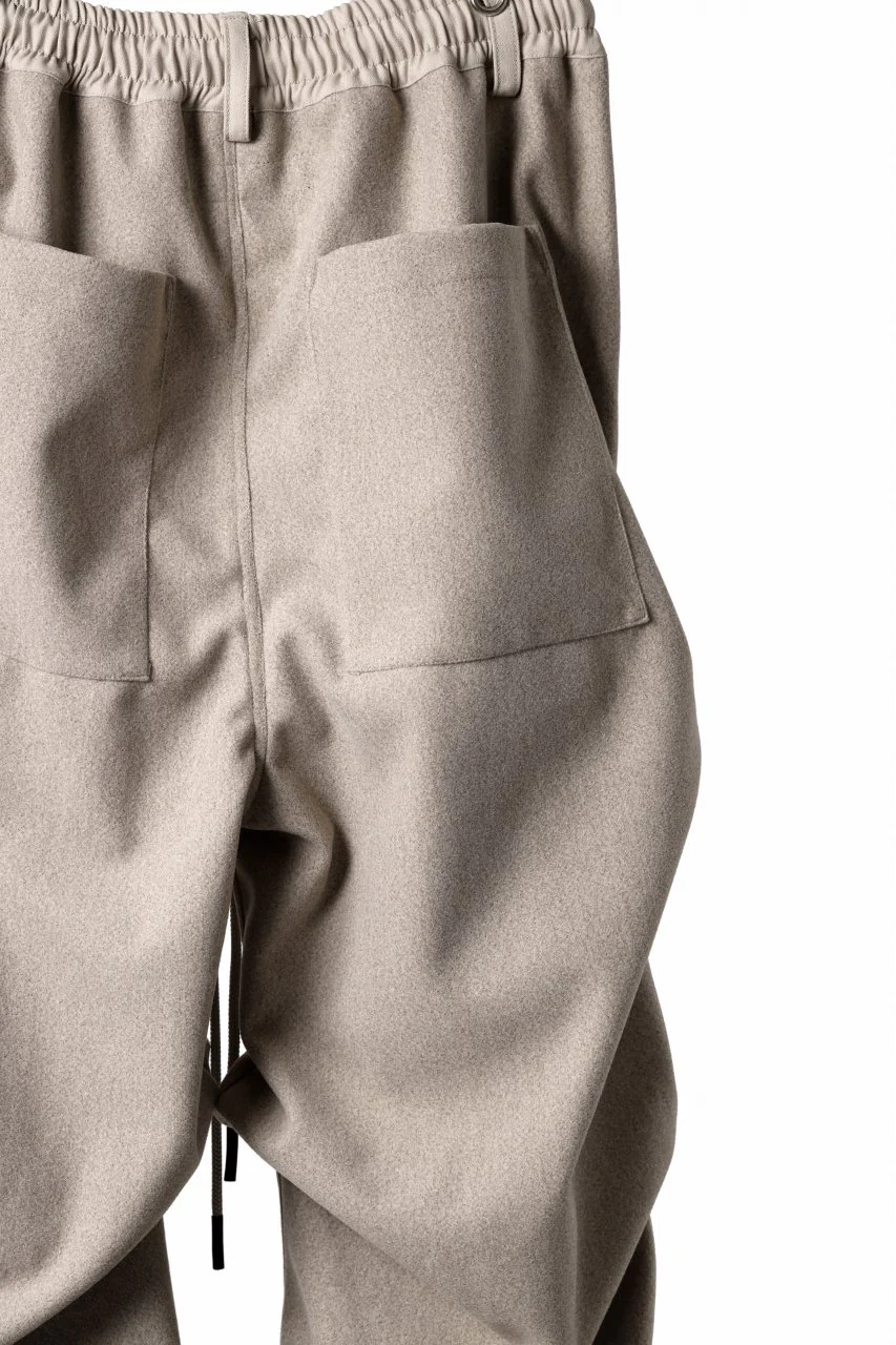 A.F ARTEFACT EXTREME WIDE BAGGY PANTS / KNIT JERSEY (BEIGE) - Image 14