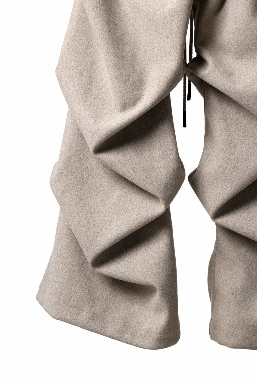 A.F ARTEFACT EXTREME WIDE BAGGY PANTS / KNIT JERSEY (BEIGE) - Image 15