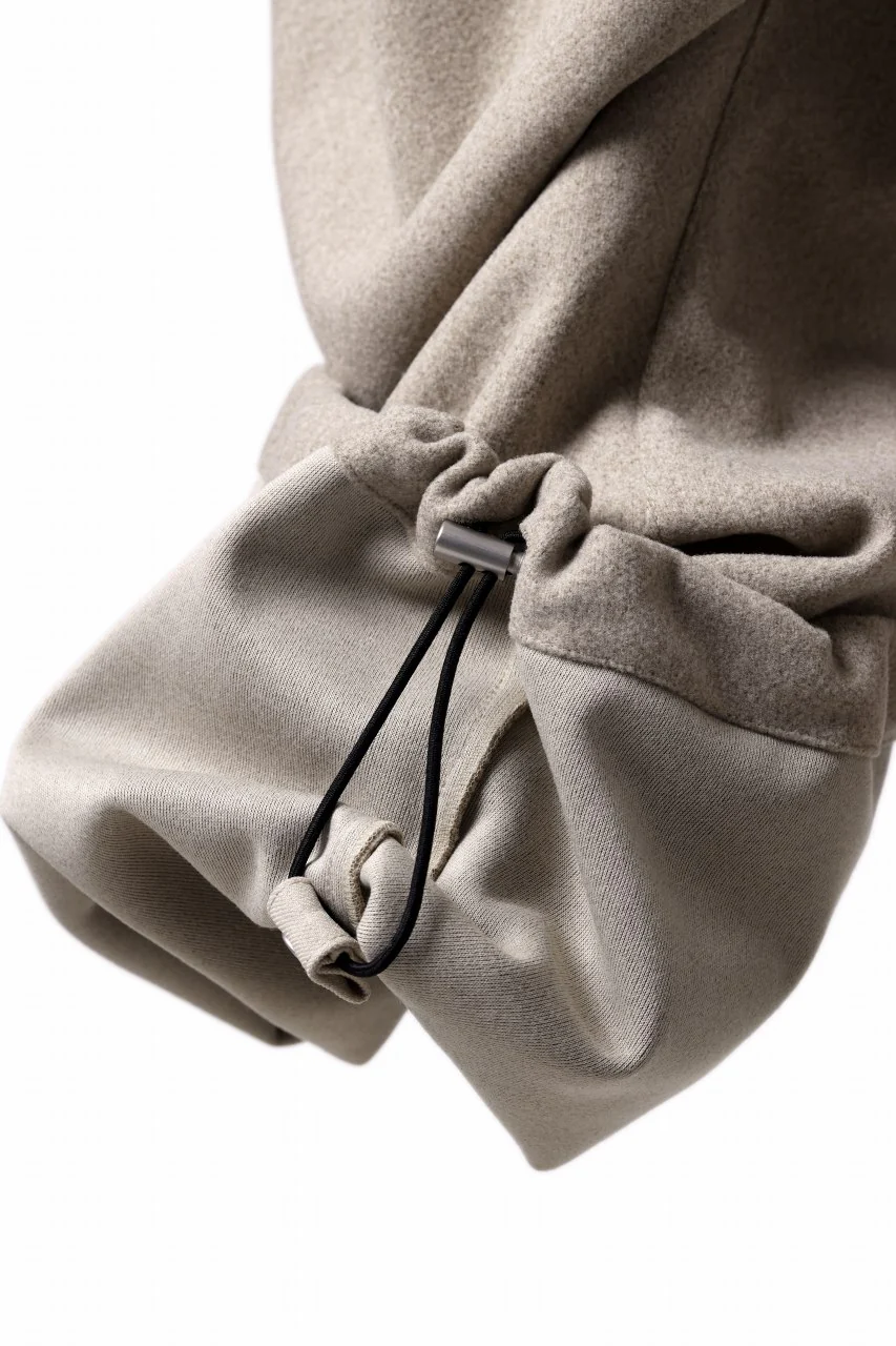 A.F ARTEFACT EXTREME WIDE BAGGY PANTS / KNIT JERSEY (BEIGE) - Image 16
