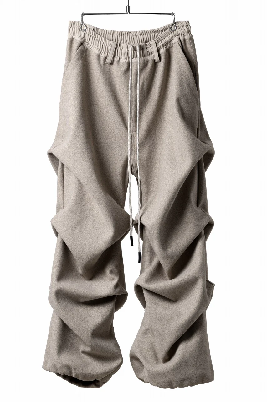 A.F ARTEFACT EXTREME WIDE BAGGY PANTS / KNIT JERSEY (BEIGE) - Image 2