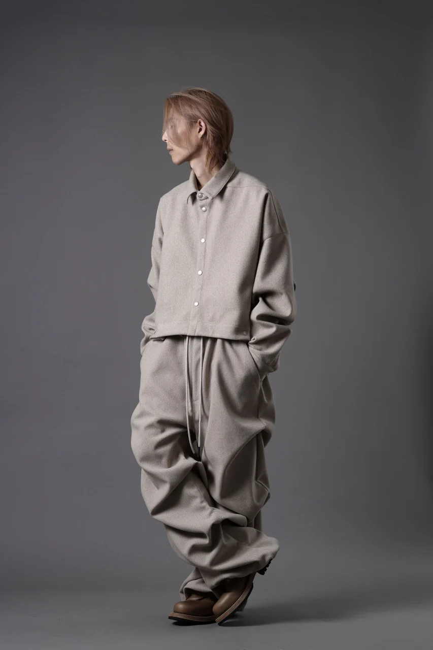 A.F ARTEFACT EXTREME WIDE BAGGY PANTS / KNIT JERSEY (BEIGE) - Image 22