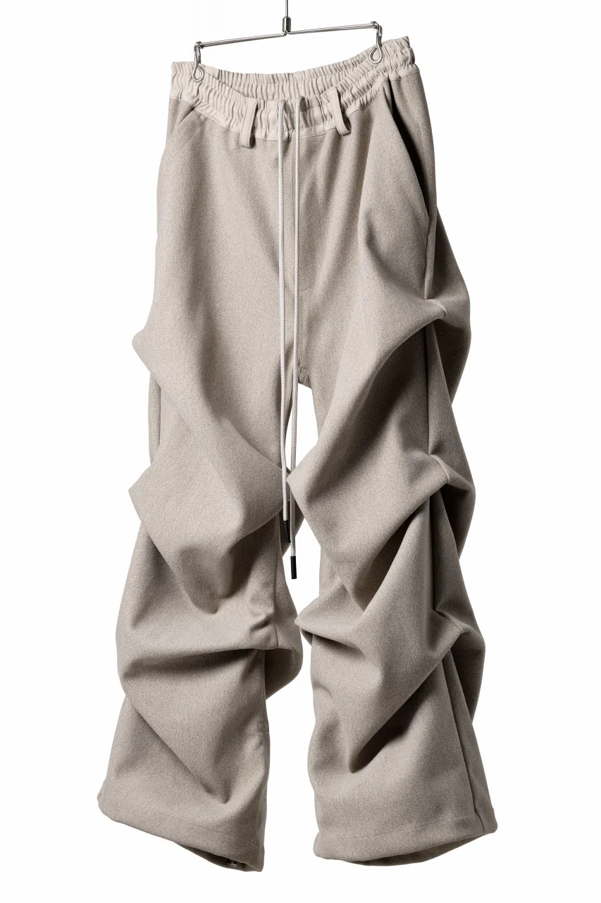 A.F ARTEFACT EXTREME WIDE BAGGY PANTS / KNIT JERSEY (BEIGE) - Image 4