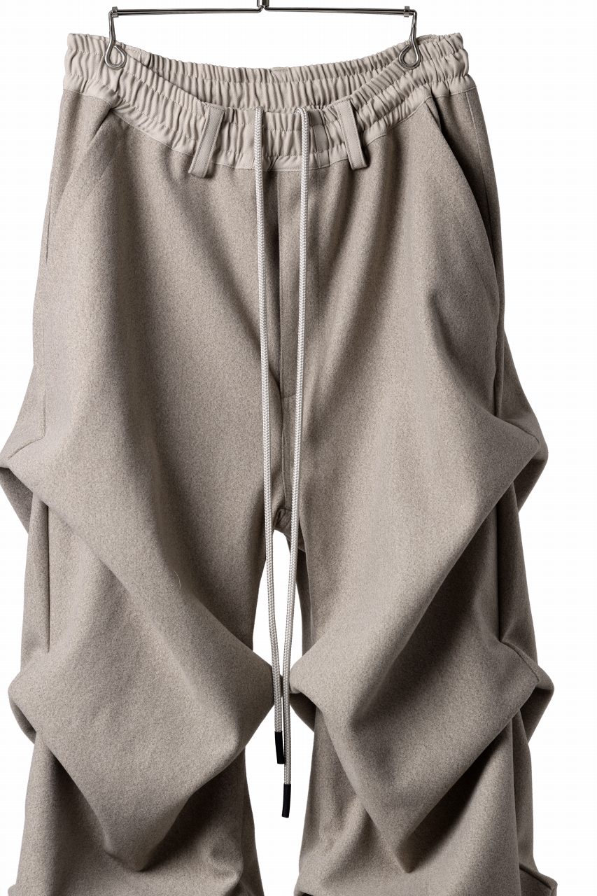A.F ARTEFACT EXTREME WIDE BAGGY PANTS / KNIT JERSEY (BEIGE) - Image 5