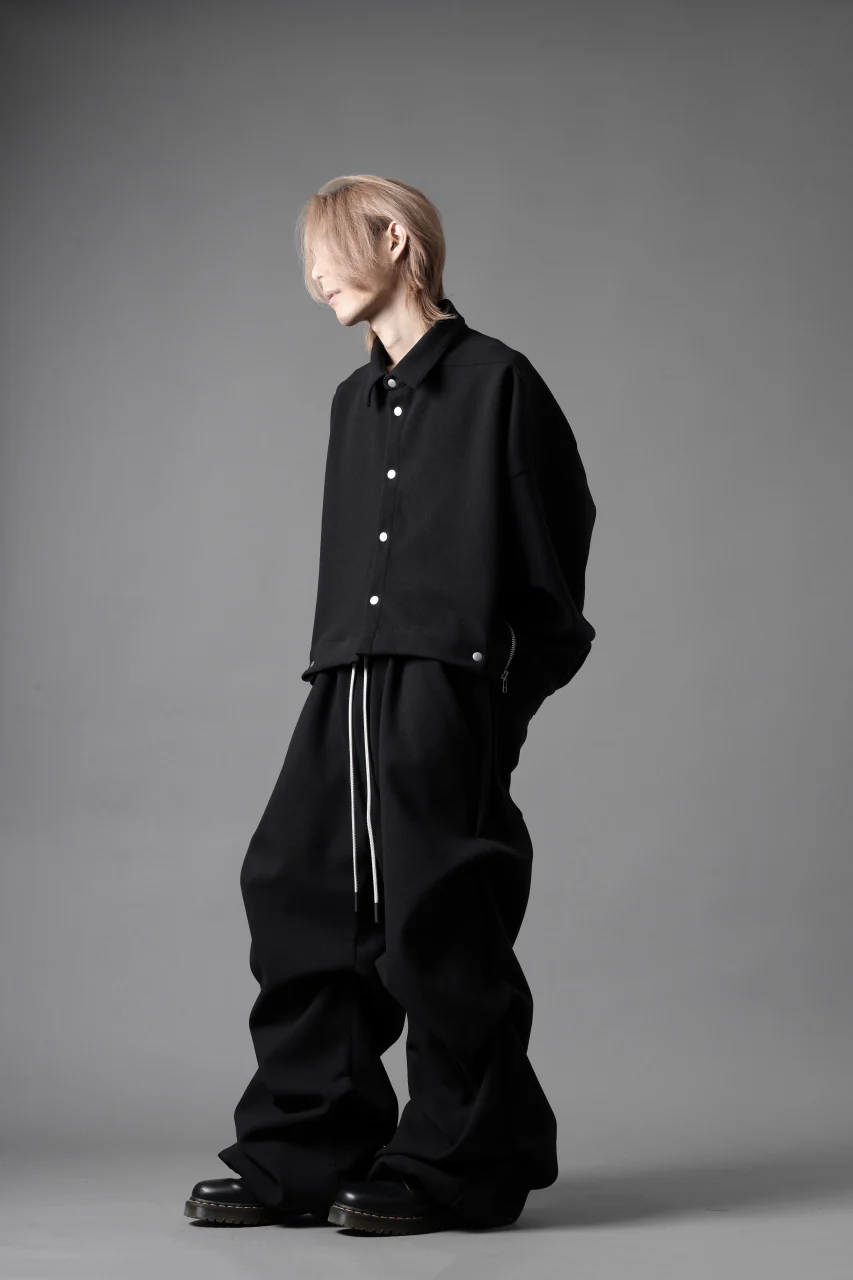A.F ARTEFACT EXTREME WIDE BAGGY PANTS / KNIT JERSEY (BLACK) - Image 23