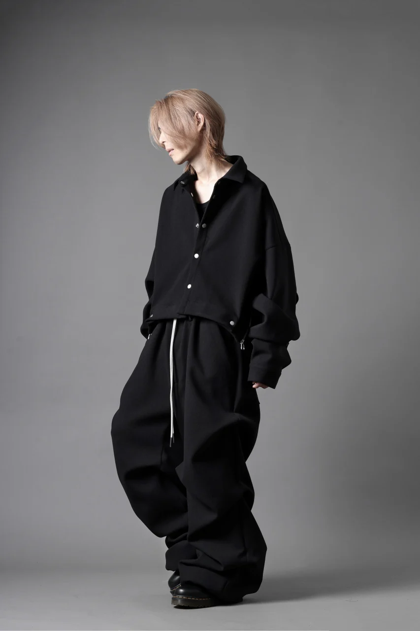 A.F ARTEFACT EXTREME WIDE BAGGY PANTS / KNIT JERSEY (BLACK) - Image 26