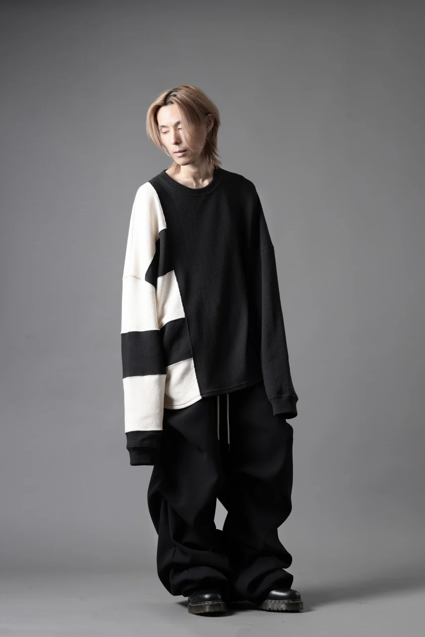 A.F ARTEFACT EXTREME WIDE BAGGY PANTS / KNIT JERSEY (BLACK) - Image 31