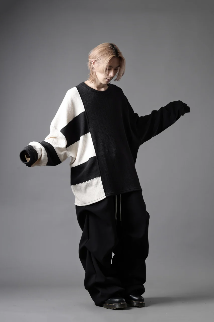 A.F ARTEFACT EXTREME WIDE BAGGY PANTS / KNIT JERSEY (BLACK) - Image 32