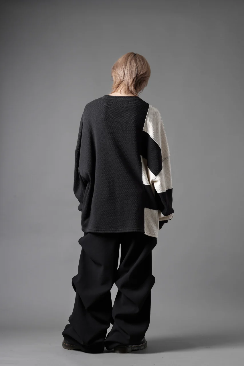 A.F ARTEFACT EXTREME WIDE BAGGY PANTS / KNIT JERSEY (BLACK) - Image 33