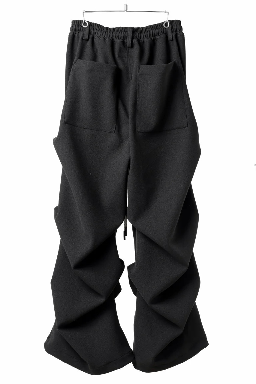 A.F ARTEFACT EXTREME WIDE BAGGY PANTS / KNIT JERSEY (BLACK) - Image 4