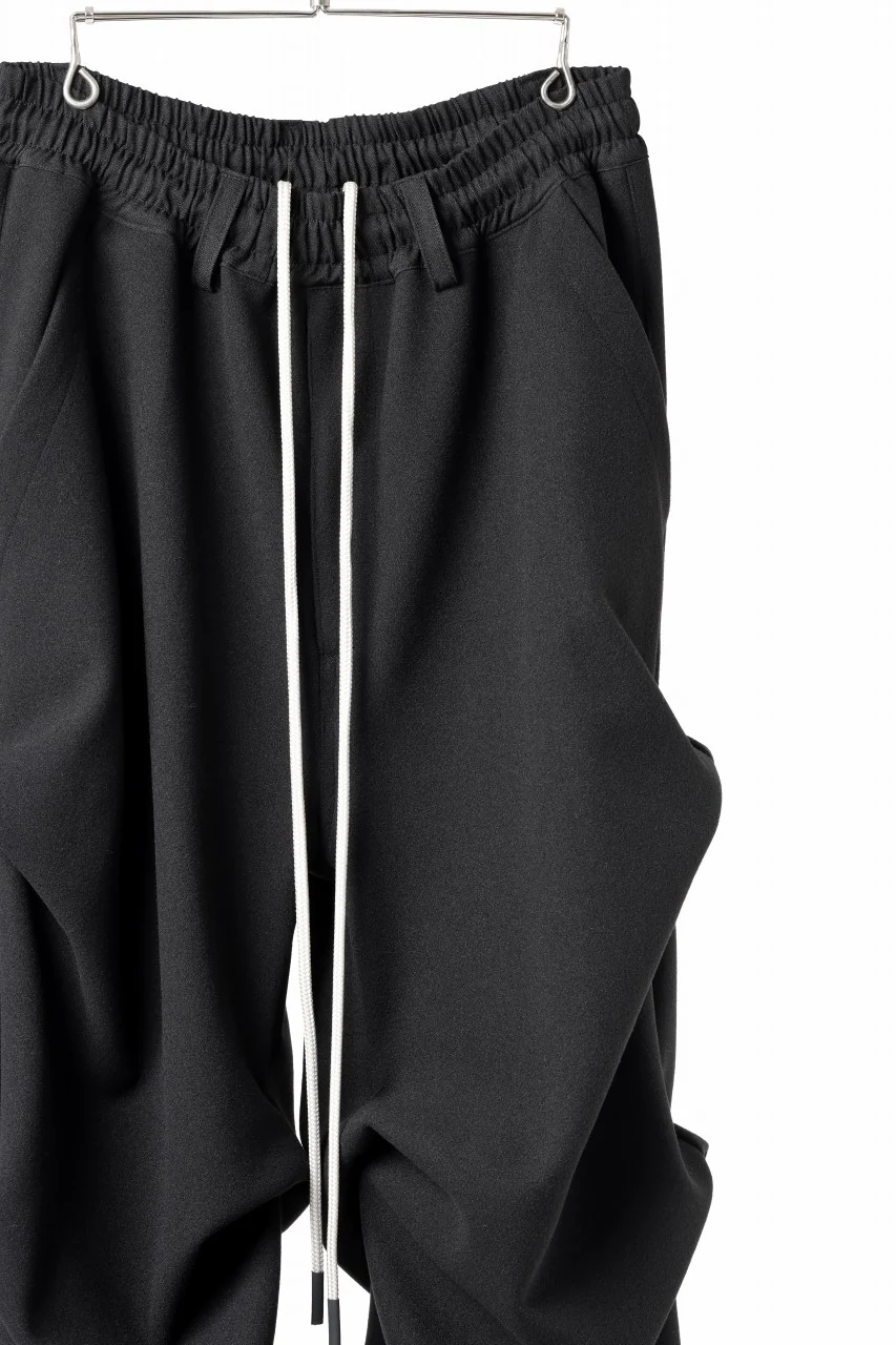 A.F ARTEFACT EXTREME WIDE BAGGY PANTS / KNIT JERSEY (BLACK) - Image 5