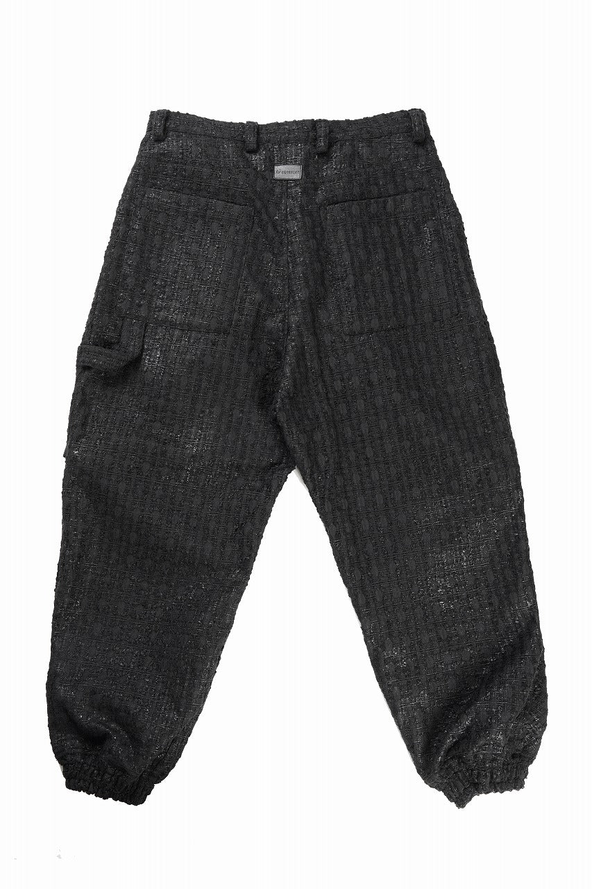 A.F ARTEFACT TUCK WIDE EASY PANTS / LUXURY TWEED (BLACK) - Image 2