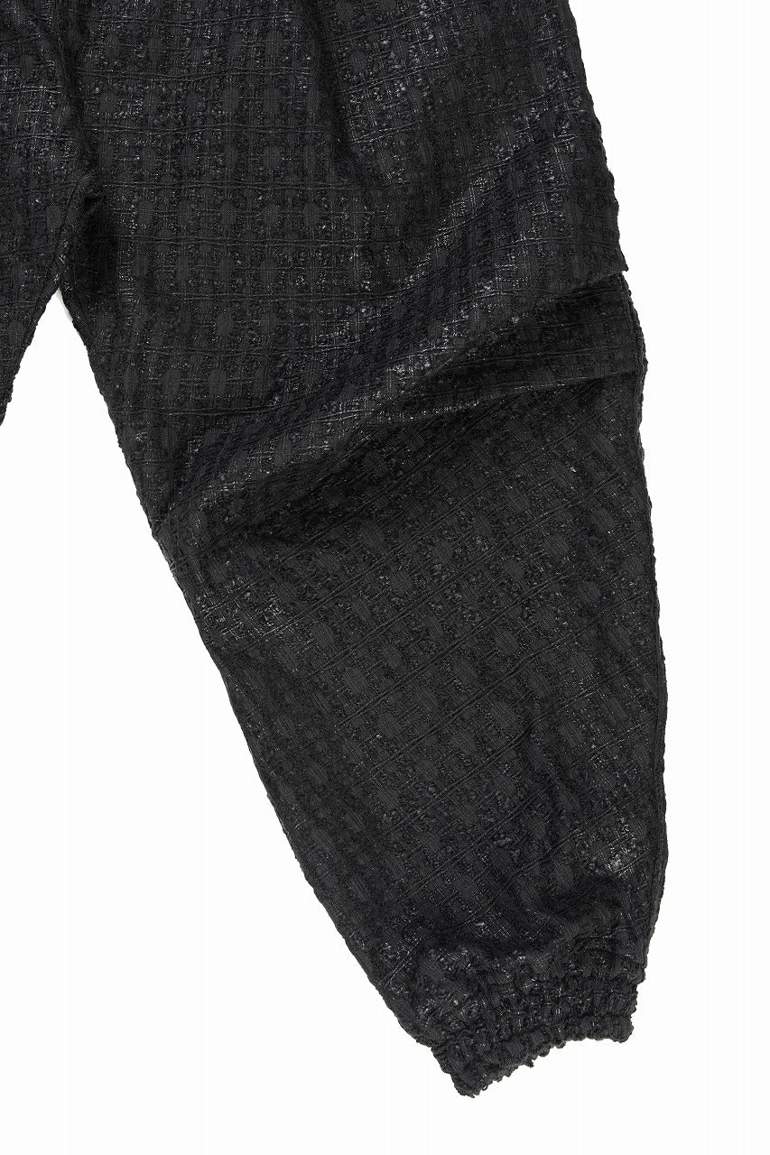 A.F ARTEFACT TUCK WIDE EASY PANTS / LUXURY TWEED (BLACK) - Image 4