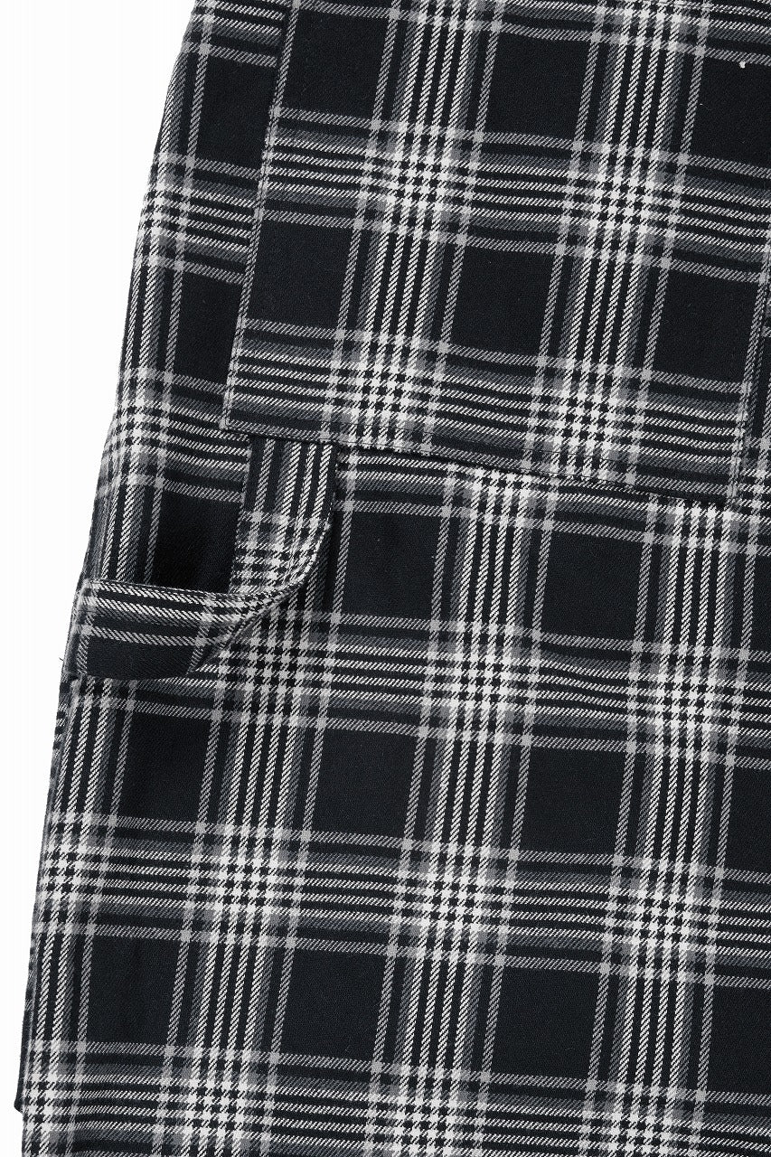 A.F ARTEFACT TUCK WIDE EASY PANTS / TARTAN CHECK (BLACK x GREY) - Image 11
