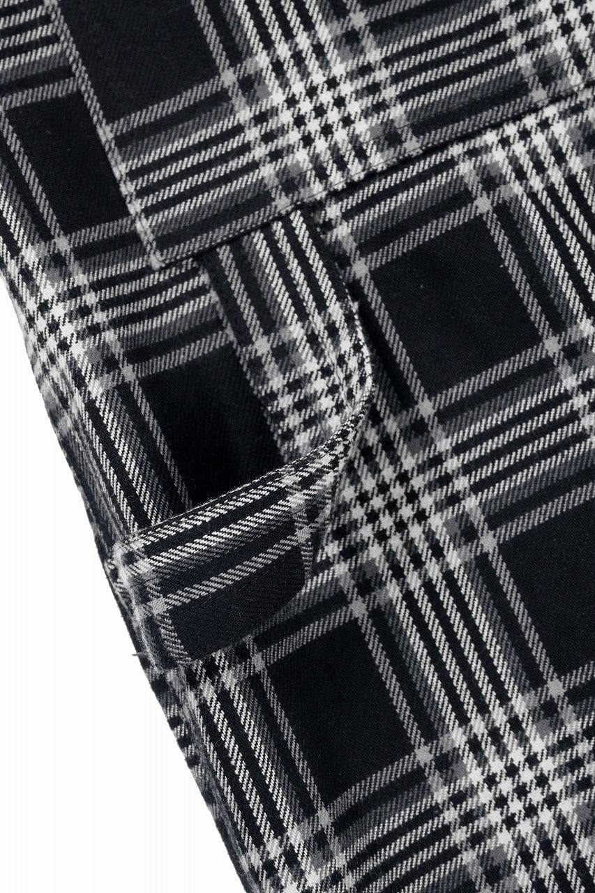 A.F ARTEFACT TUCK WIDE EASY PANTS / TARTAN CHECK (BLACK x GREY) - Image 12