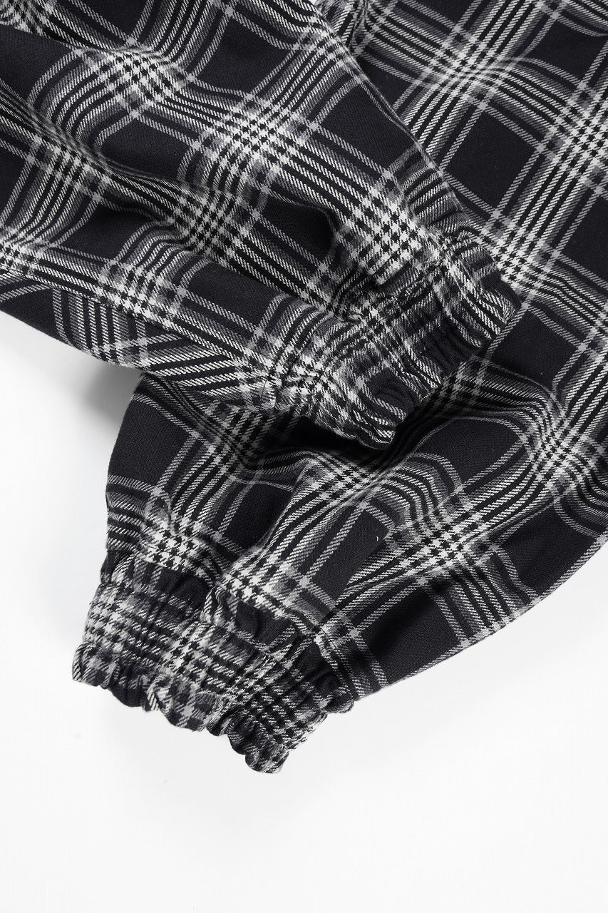 A.F ARTEFACT TUCK WIDE EASY PANTS / TARTAN CHECK (BLACK x GREY) - Image 13