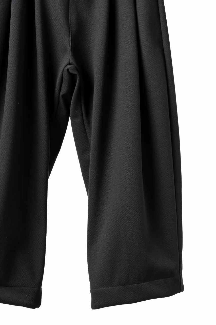 A.F ARTEFACT TUCK WIDE TROUSERS / KNITTED WOOLY TWILL (BLACK) - Image 21