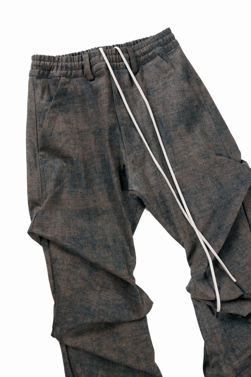 A.F ARTEFACT TUCKED DRAPE PANTS / BLENDED SHADES DENIM (D.VERDIGRIS) - Image 10